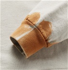 COME TEES - Printed Fleece-Back Cotton-Jersey Hoodie - Gray