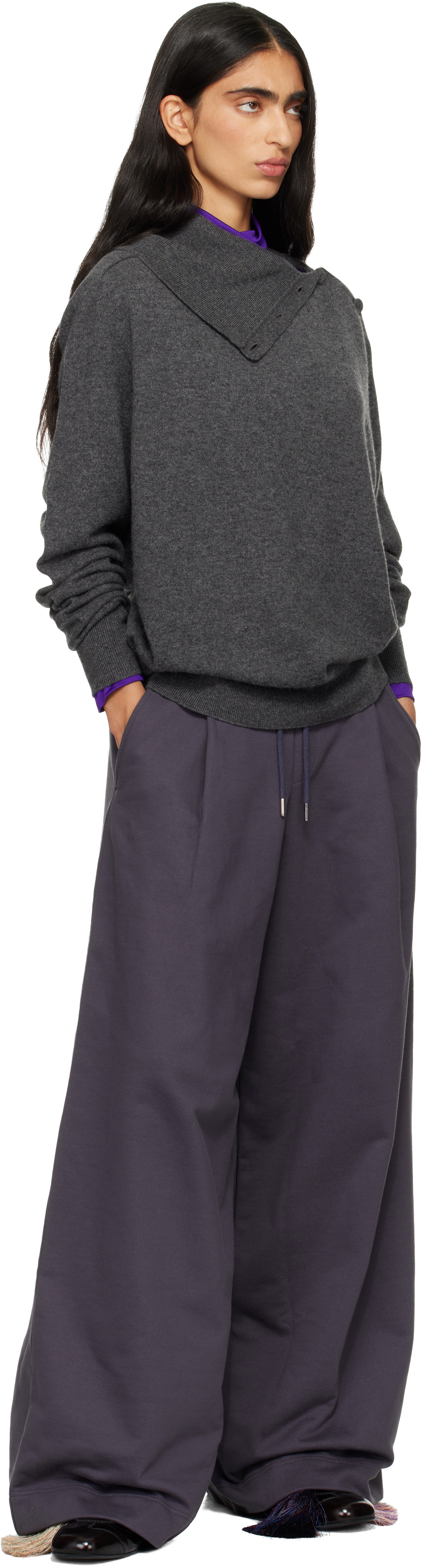 Dries Van Noten Gray Loose Sweatpants