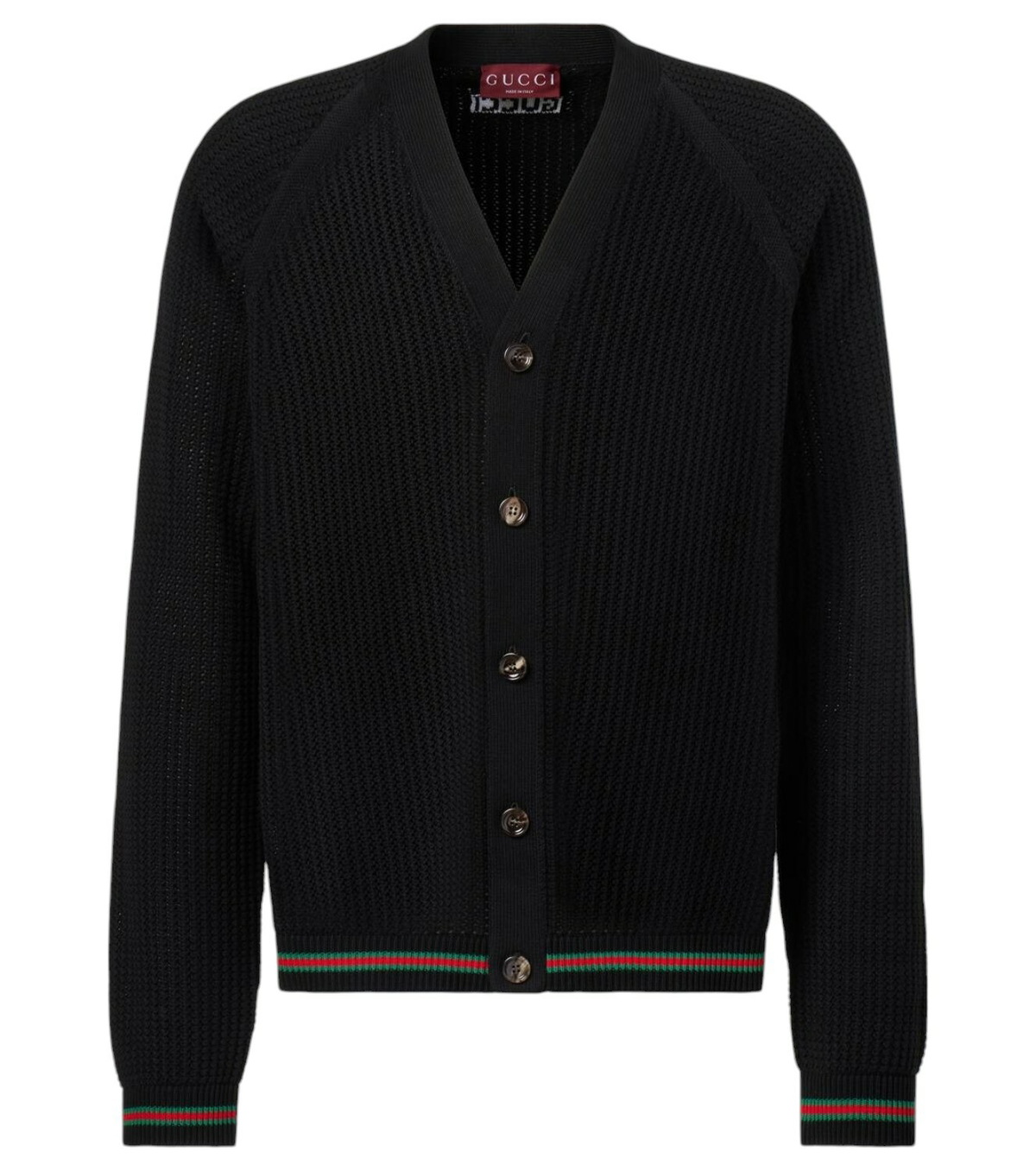 Gucci - Cotton and wool V-neck sweater Gucci