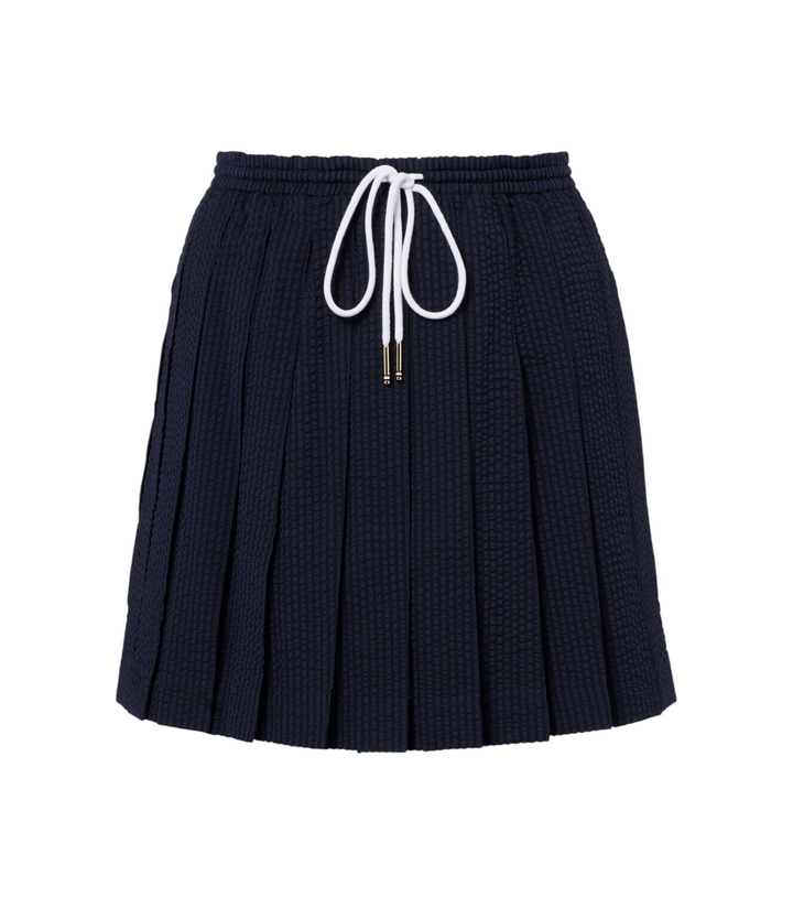 Photo: Thom Browne Pleated striped wool miniskirt