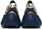 Lanvin Off-White & Navy Flash-X Sneakers