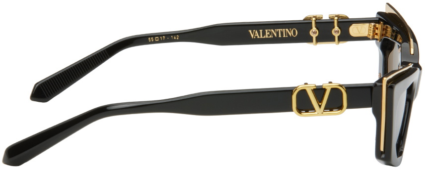 Valentino Garavani Black V-Goldcut I Sunglasses