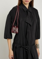 Lemaire Belted Brushed Silk-blend Midi Shirt Dress Black