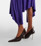 Acne Studios Asymmetric scarf-detail jersey midi dress
