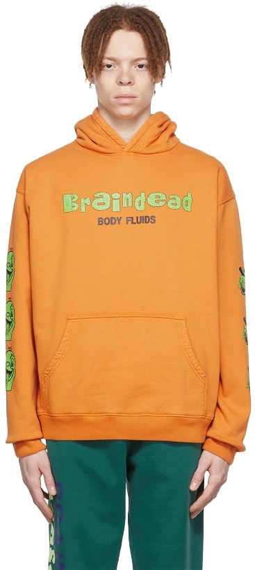 Photo: Brain Dead Orange Cotton Hoodie