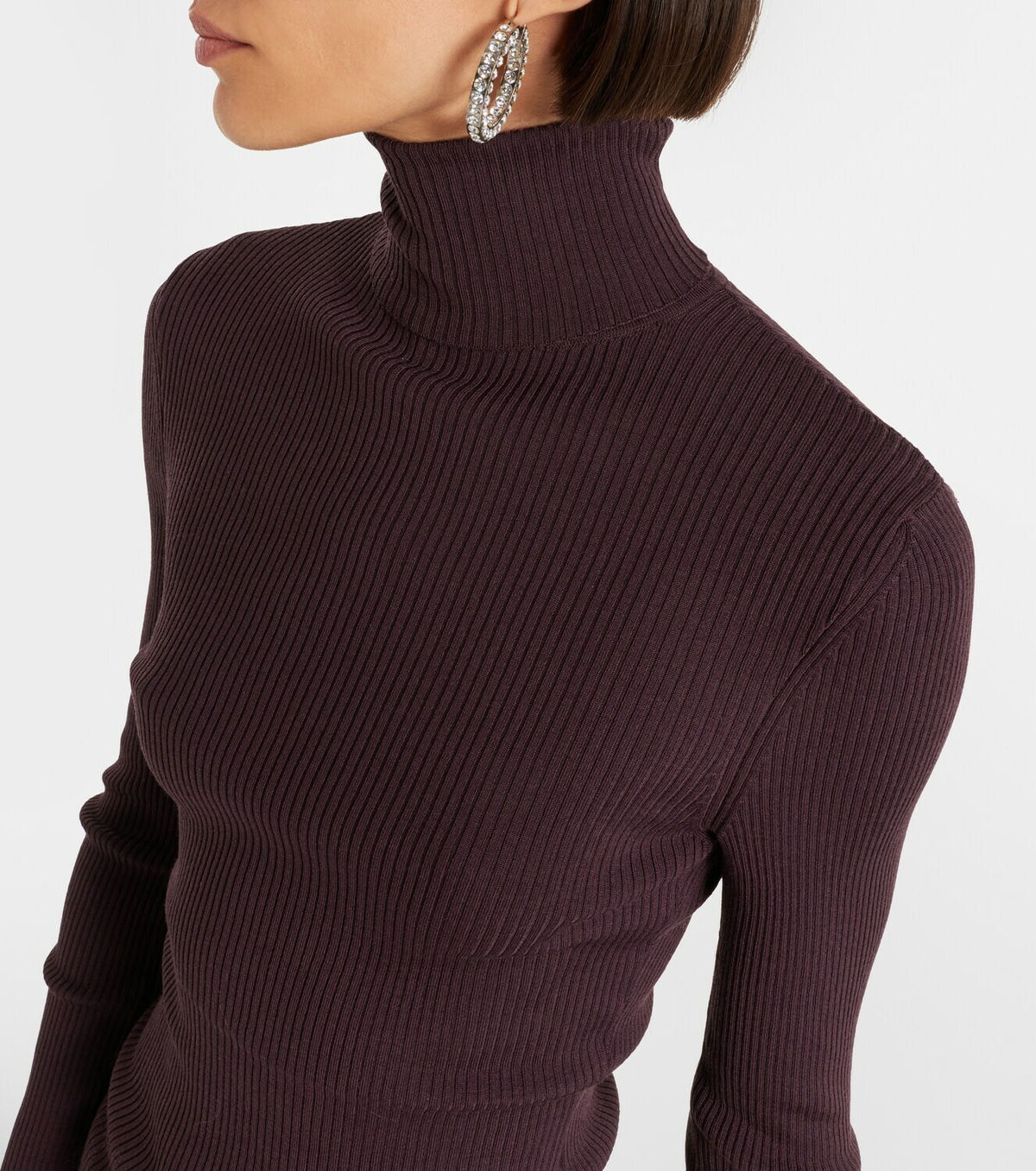 Wolford Ribbed-knit virgin wool turtleneck top