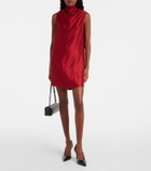 Khaite Daria turtleneck satin minidress