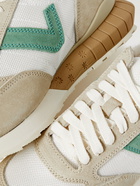 Visvim - Dunand Suede and Leather-Trimmed Mesh Sneakers - Neutrals