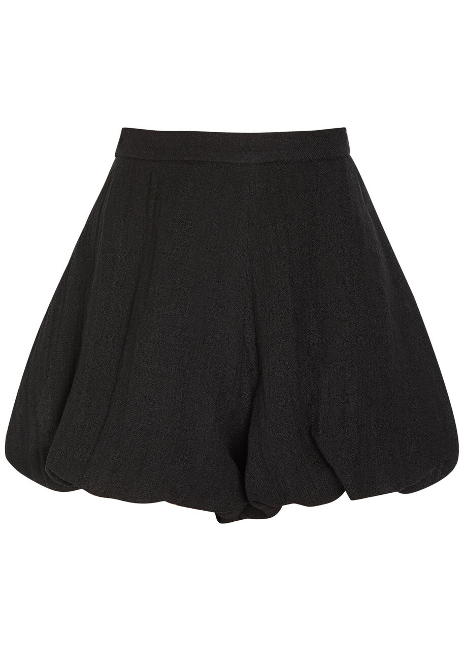 Lisa Marie Fernandez Textured Linen-blend Shorts Black