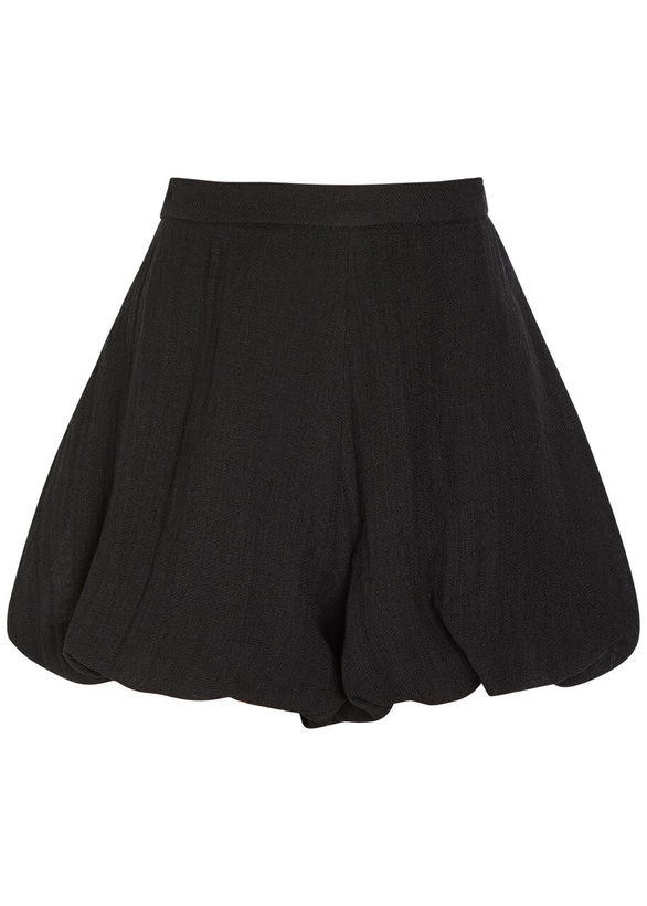 Photo: Lisa Marie Fernandez Textured Linen-blend Shorts Black