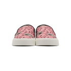 Saint Laurent Pink Radio-Print Venice Slip-On Sneakers