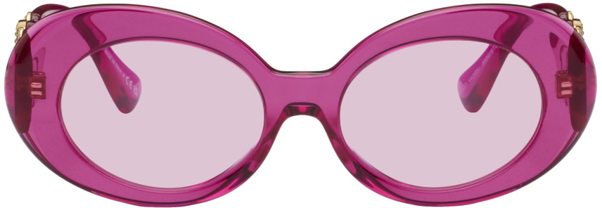 Versace Pink Medusa Biggie Oval Sunglasses Versace 