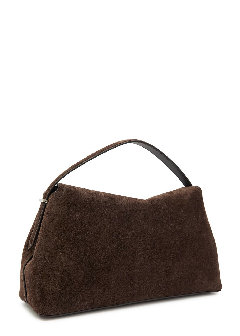 Toteme T-lock Suede top Handle bag - Brown - One Size