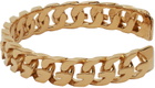 Givenchy Gold G Chain Open Bangle Bracelet