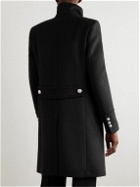 Balmain - Double-Breasted Wool-Twill Coat - Black