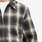 Awake NY Men's Brushed Flannel Shirt Jacket in Green Multi