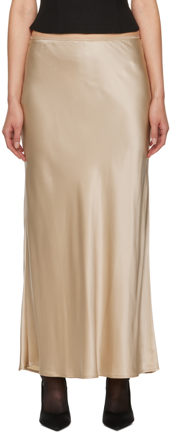 Reformation Beige Layla Maxi Skirt