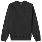 Sporty & Rich Men's Classic Logo Crew Sweat in Black/Gold