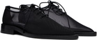 Victoria Beckham Black Mesh Lace Up Derbys