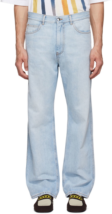 Photo: Marni Blue Wide-Leg Jeans