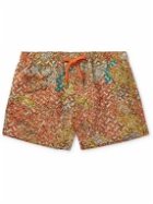 Burberry - Straight-Leg Short-Length Logo-Print Swim Shorts - Orange