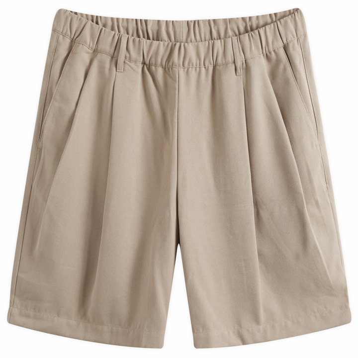 Photo: Dime Men's Pleated Twill Shorts in Tan