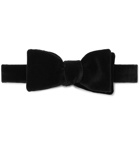 Favourbrook - Pre-Tied Cotton-Velvet Bow Tie - Black