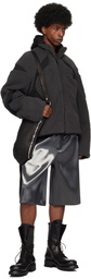 HELIOT EMIL Black & Gray Custos Fleece Jacket