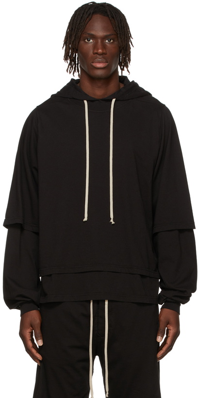 Photo: Rick Owens Drkshdw Black Organic Cotton Hustler Hoodie