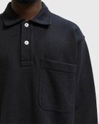Norse Projects Fraser Relaxed Organic Loopback LS Polo Blue Men
