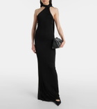 Galvan Mirage scarf-detail gown