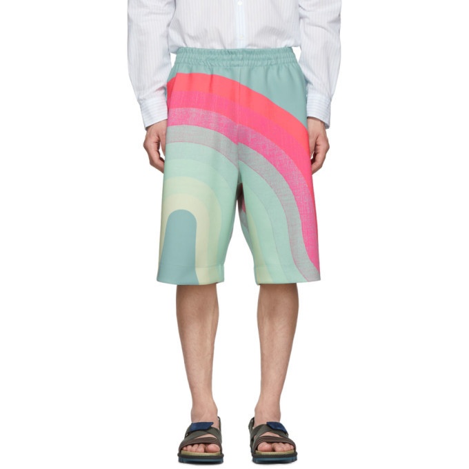 Photo: Dries Van Noten Multicolor Verner Panton Edition Wave Hostala Shorts