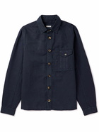 Brunello Cucinelli - Linen and Cotton-Blend Overshirt - Blue