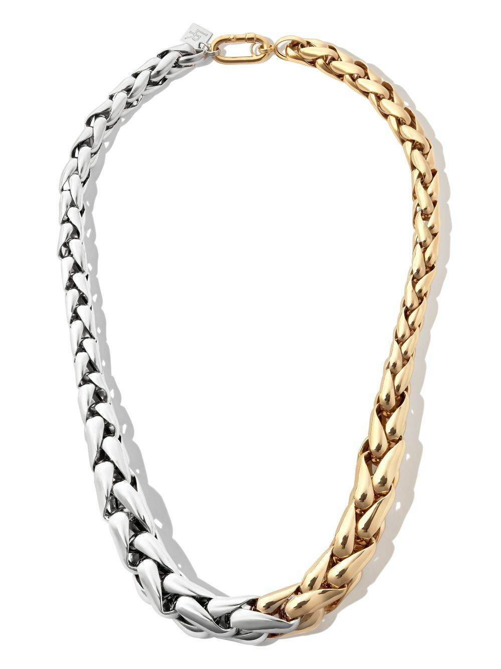 Lauren Rubinski 14K Yellow Gold Two-Tone Twist Chain Necklace