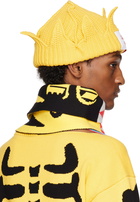 Charles Jeffrey LOVERBOY Yellow Chunky Crown Beanie