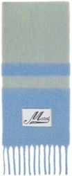 Marni Blue Striped Scarf