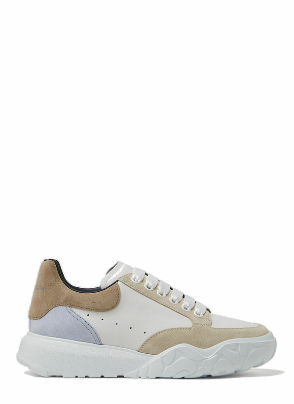 Photo: Colour Block Court Sneakers in White