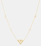 Jade Trau Margot Heart Mini 18kt gold necklace with diamonds