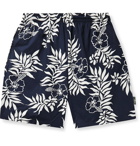 Go Barefoot - Cruizing Tahitian Leaf Printed Shorts - Blue