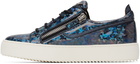 Giuseppe Zanotti Blue Iridescent May London Sneakers