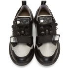 Prada Black and Silver Mechano Sneakers