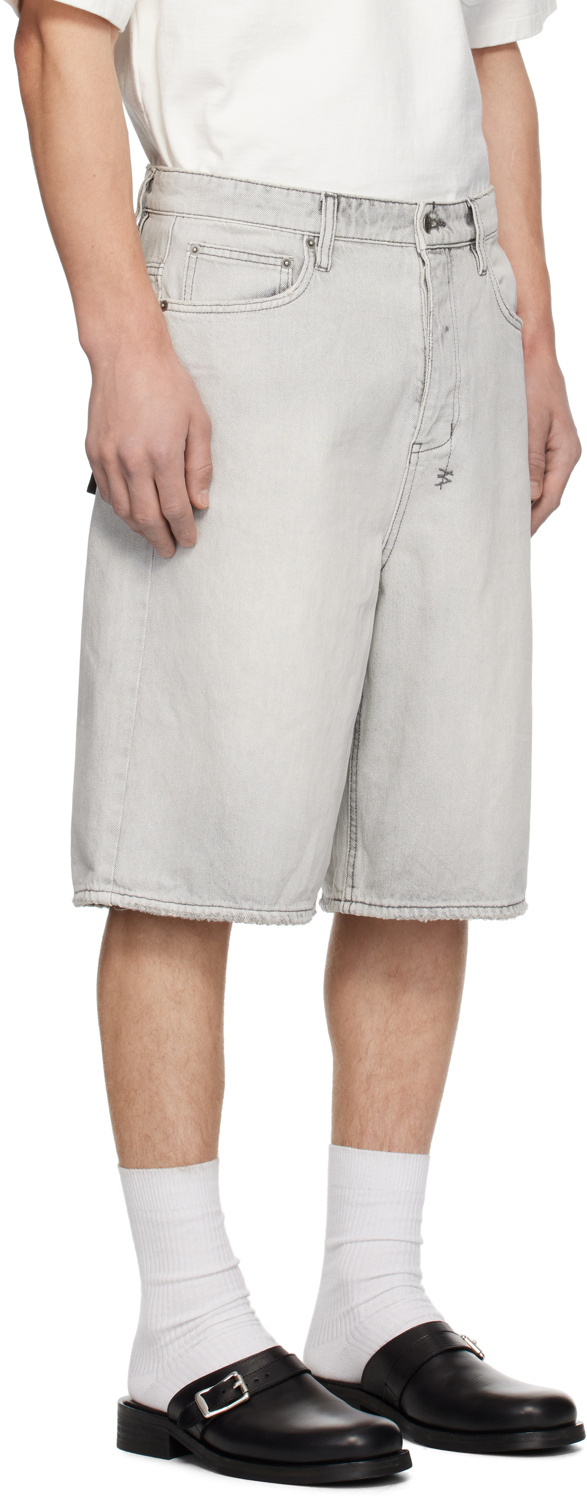 Ksubi White MAXX Snow Denim Shorts