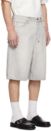 Ksubi White MAXX Snow Denim Shorts