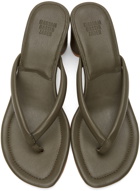 Maryam Nassir Zadeh Khaki Nile Thong Sandals