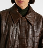 Emilia Wickstead Norcutt croc-effect leather jacket