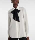 Nili Lotan Hanford scarf-detail silk shirt