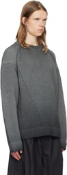 Juun.J Gray Cotton Dyed Sweater