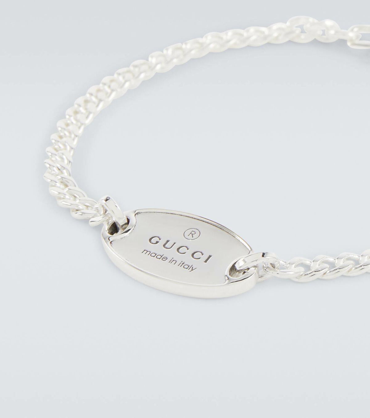 Gucci Trademark sterling silver chain bracelet