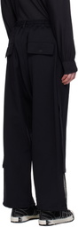 Y-3 Black 3-Stripes Openhem TP Sweatpants