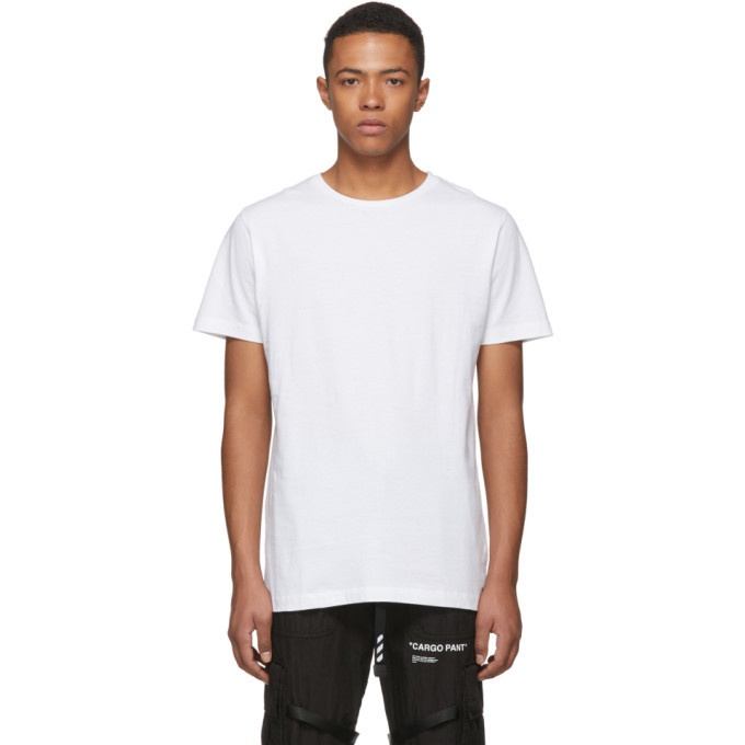 Photo: Off-White SSENSE Exclusive White 3D Diagonal T-Shirt